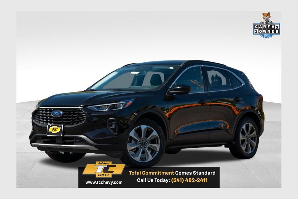 2025 Ford Escape Platinum in Black — front three-quarter view