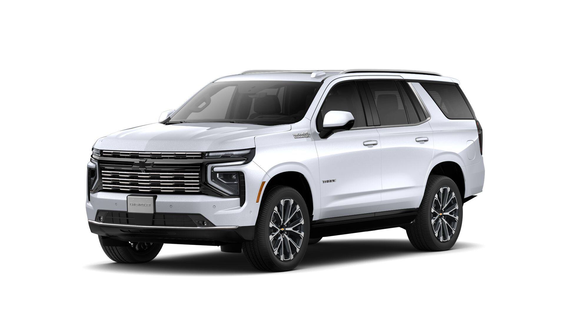 2026 Chevrolet Tahoe High Country in Polar White Tricoat — front three-quarter view