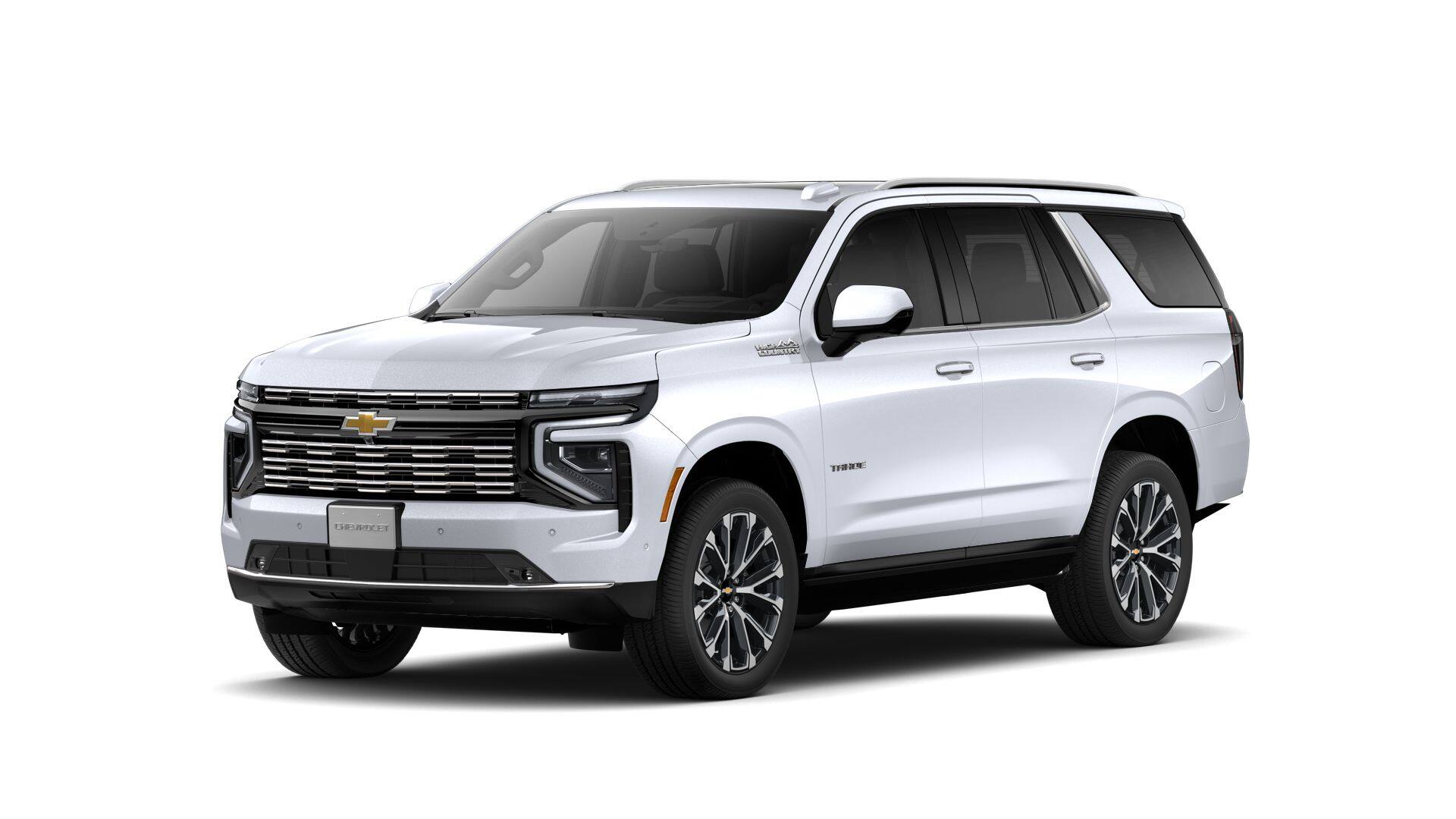 2026 Chevrolet Tahoe High Country in Polar White Tricoat — front three-quarter view