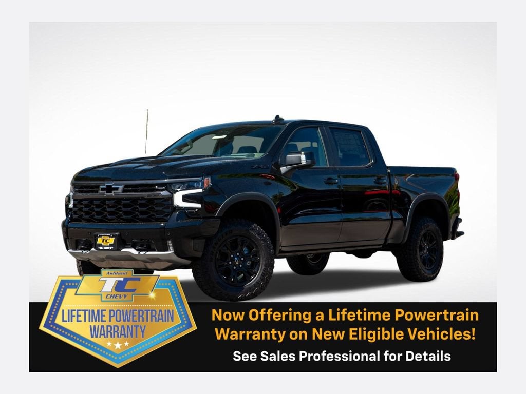 2026 Chevrolet Silverado 1500 ZR2 in Black — front three-quarter view