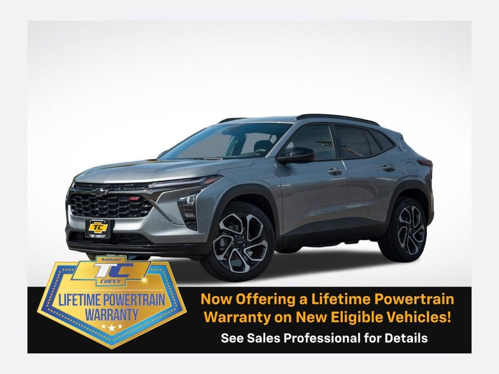 2026 Chevrolet Trax 2RS in Sterling Gray Metallic — front three-quarter view