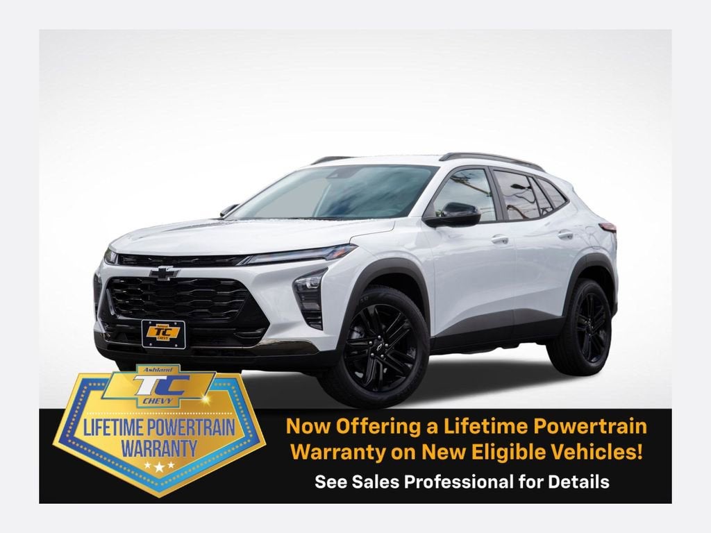 2026 Chevrolet Trax ACTIV in Summit White — front three-quarter view